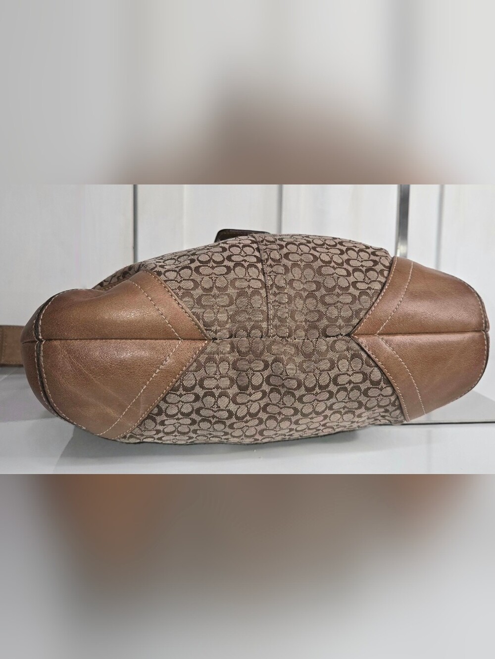 COACH “Soho Vintage” Brown Canvas 6377 Bag Crossbody Shoulder - Picture 5 of 8